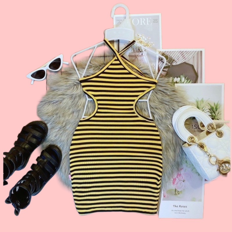 Đầm body đan dây lưng cho bé xinh xắn C9