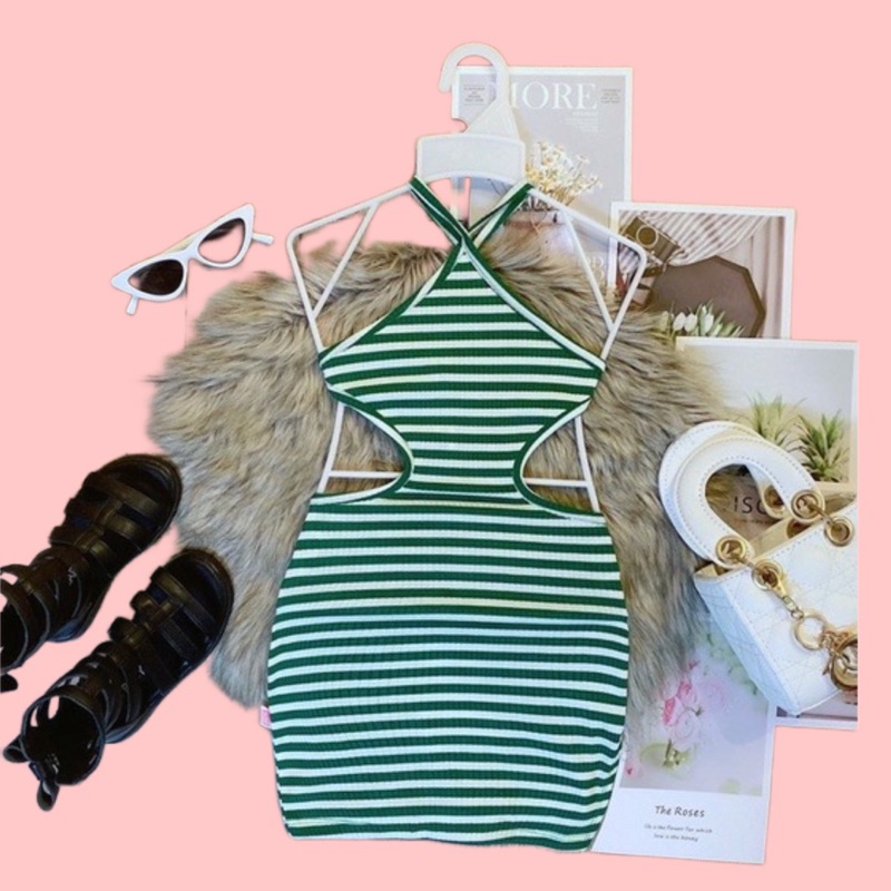 Đầm body đan dây lưng cho bé xinh xắn C9