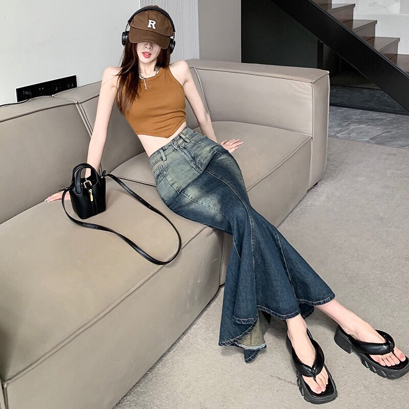 Chân Váy Jean Đuôi Cá Thời Trang Nữ ZANY STORE