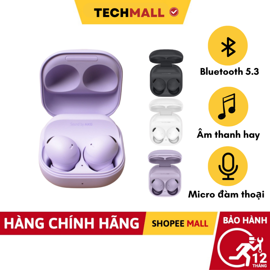 Tai Nghe Bluetooth Không Dây Galaxy Buds 2 Pro Âm Thanh Hay Chống Nước Chống Ồn Thiết Kế Ấn Tượng- TECHMALL