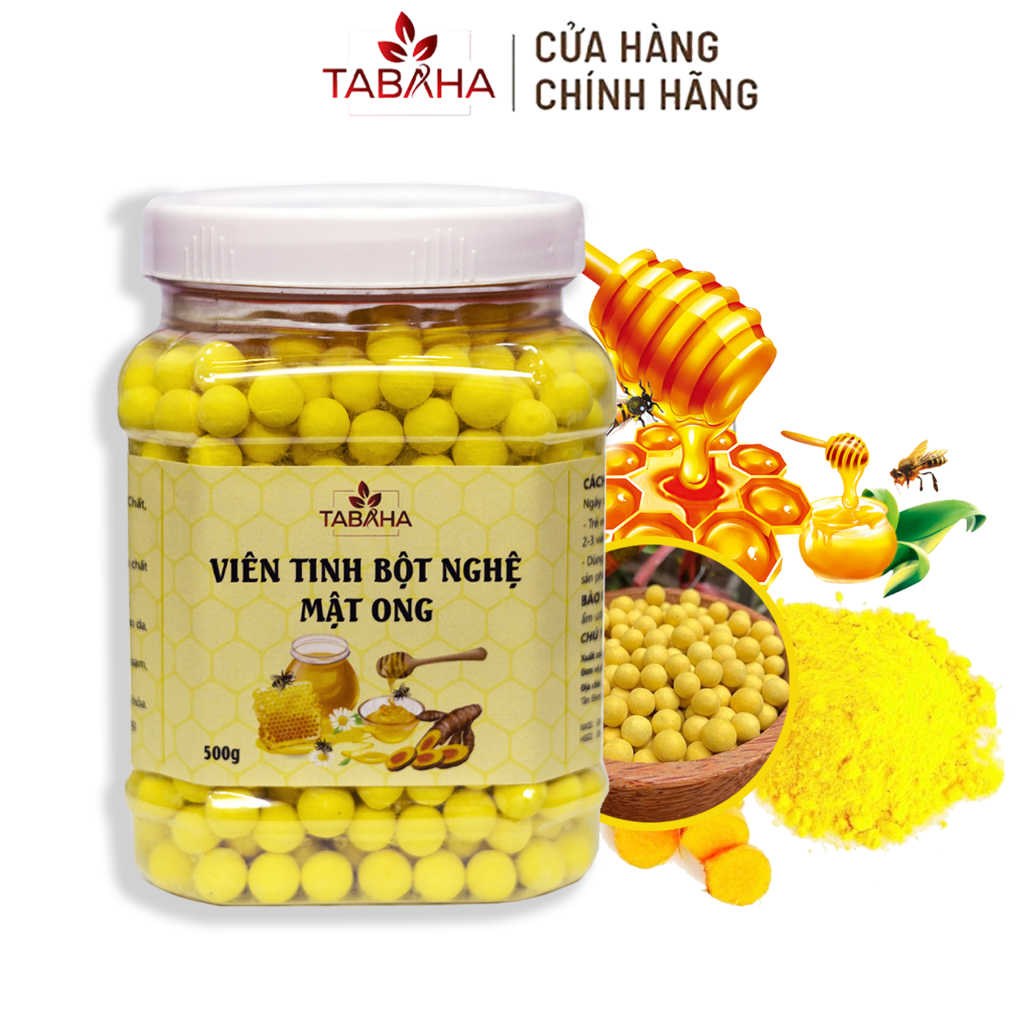 Viên Tinh Bột Nghệ Sữa Ong Chúa Mật Ong Tabaha 500g/hộp