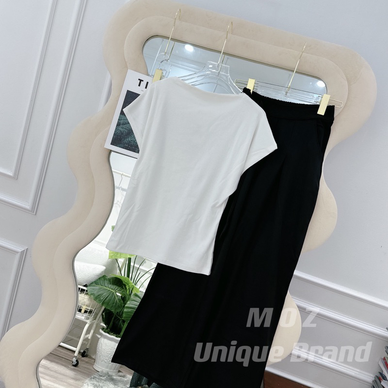 Set áo body mix quần xuông thắt nơ eo 2 màu 23'September Clothes