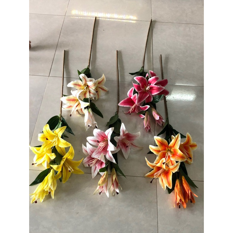 hoa giả,hoa ly to 3b 2 nụ