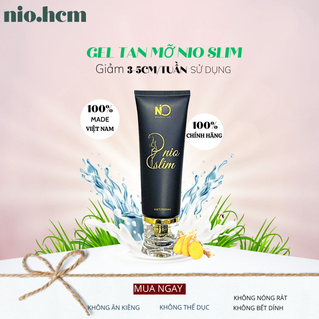 Gel NIO Slim đánh tan mỡ,tăng độ đàn hồi cho da,giup da săn chắc (hính hãng NIO Slim )