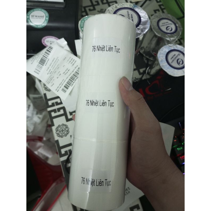 Decal in nhiệt liên tục 76 x 30m in đơn Livestream, vận đơn, có lớp dán (Tpos, Sapo, Kiot Việt, điểm bán hàng, ...)