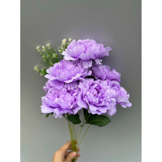 Chùm Hoa Mẫu Đơn - Hoa Lụa Cao Cấp