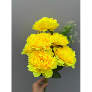 Chùm hoa mẫu đơn - hoa lụa cao cấp