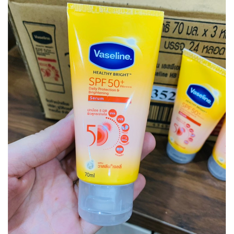 Serum chống nắng cơ thể Vaseline 50x bảo vệ da với SPF 50+ PA++++ giúp da sáng hơn gấp 2X -HKM