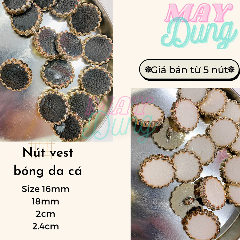 nút vest kiểu da cá đủ size