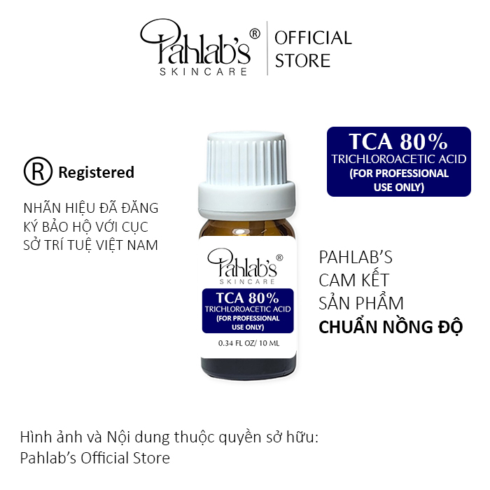 TCA 15% TCA 25% TCA 35% TCA 50% TCA 70% TCA 80% - Nguyên liệu Spa/Thẩm mỹ Pahlab's Handmade