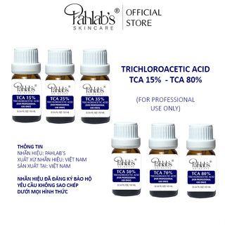 TCA 15% TCA 25% TCA 35% TCA 50% TCA 70% TCA 80% - Nguyên liệu Spa/Thẩm mỹ Pahlab's