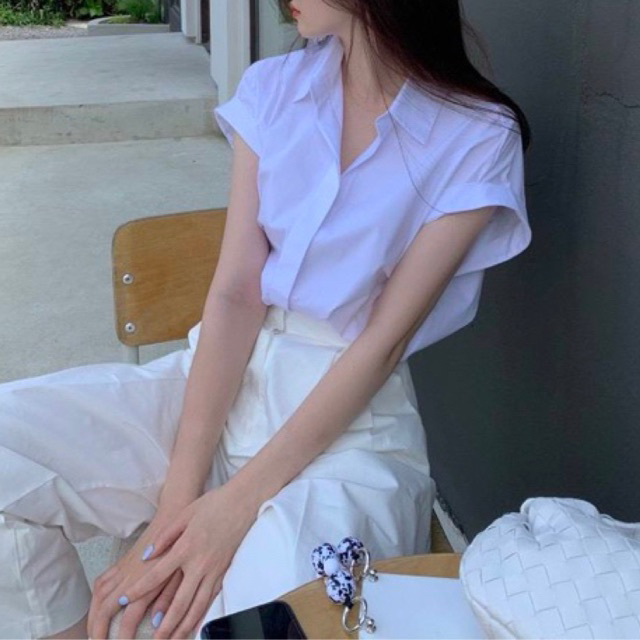 (ORDER) Áo sơmi tay ngắn cộc basic style Korea