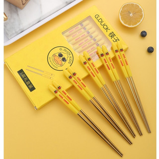 Set 5 đôi Đũa Vịt vàng Dễ Thương