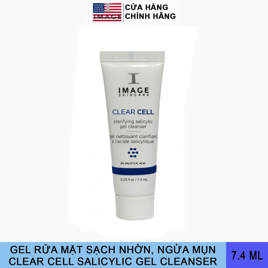 Gel rửa mặt sạch nhờn, ngừa mụn Image Skincare Clear Cell Salicylic Gel Cleanser 7.4 ml