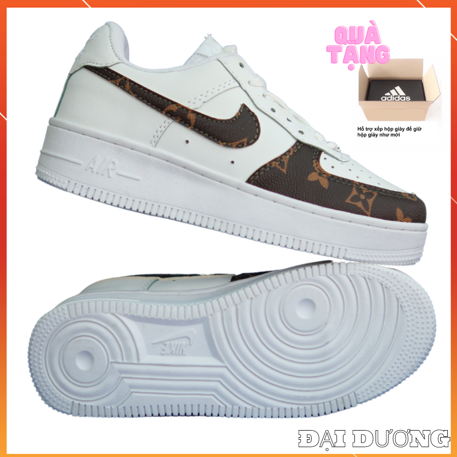 Giày Nữ Air Force 1 Trắng Vạch Lv Hàng Cao Cấp Af1 Trắng Lv Bản Đẹp Thị Trường Trong Tầm Giá Không Có Hàng Đẹp Hơn