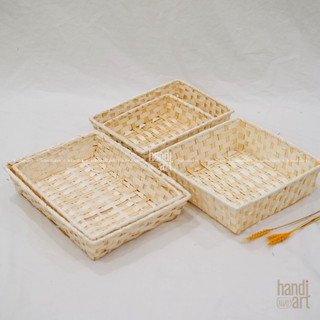 Khay tre đan đựng đồ trang trí đa năng
