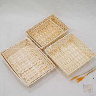 Khay tre đan đựng đồ trang trí đa năng