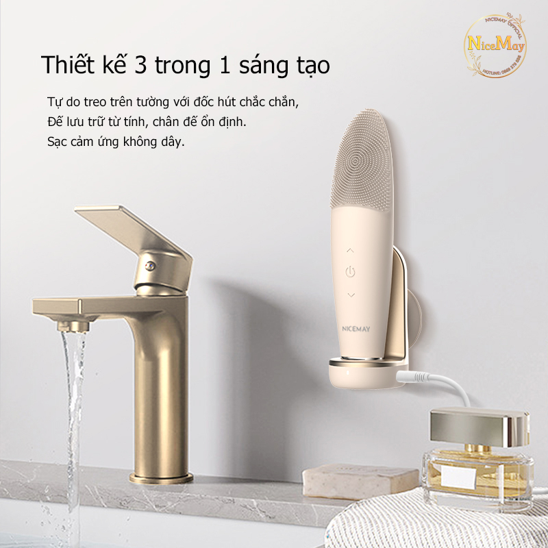 Máy Rửa Mặt Cao Cấp NICEMAY MR2275 Làm Sạch Sâu Lỗ Chân Lông, Dầu Thừa Cặn Bã Nhờn