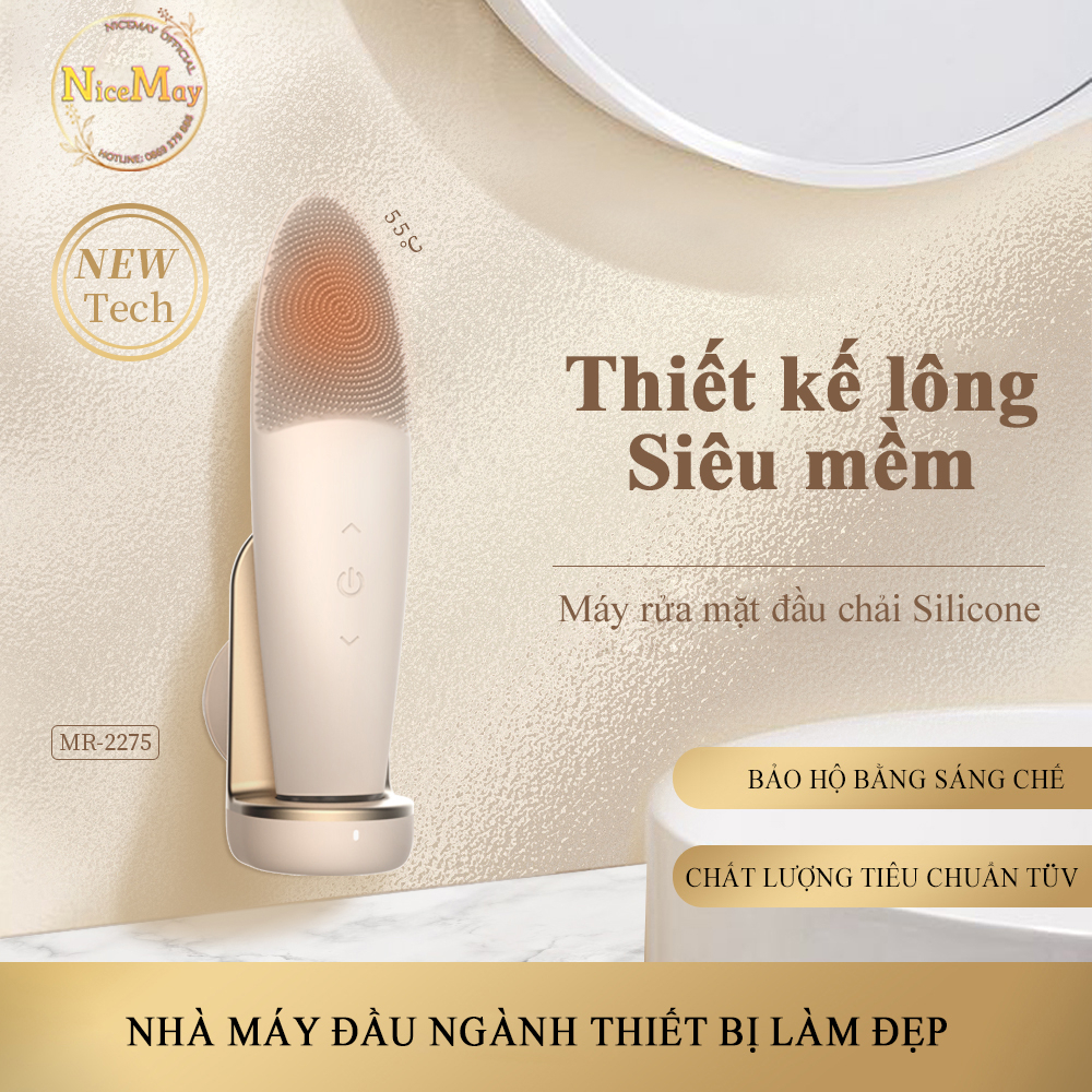 Máy Rửa Mặt Cao Cấp NICEMAY MR2275 Làm Sạch Sâu Lỗ Chân Lông, Dầu Thừa Cặn Bã Nhờn