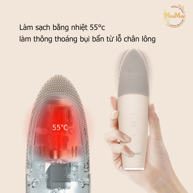 Máy Rửa Mặt Cao Cấp NICEMAY MR2275 Làm Sạch Sâu Lỗ Chân Lông, Dầu Thừa Cặn Bã Nhờn