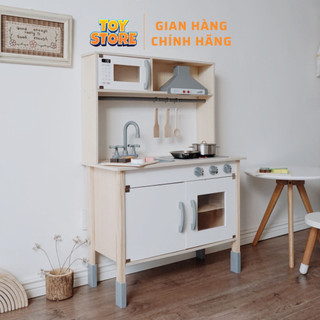 Bộ đồ chơi bếp gỗ 101cm cho bé toystore FUDAER bếp nấu ăn European kitchen