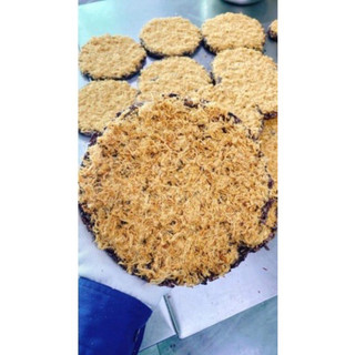 1miếng cơm cháy tròn siêu chà bông nếp than 180-200g
