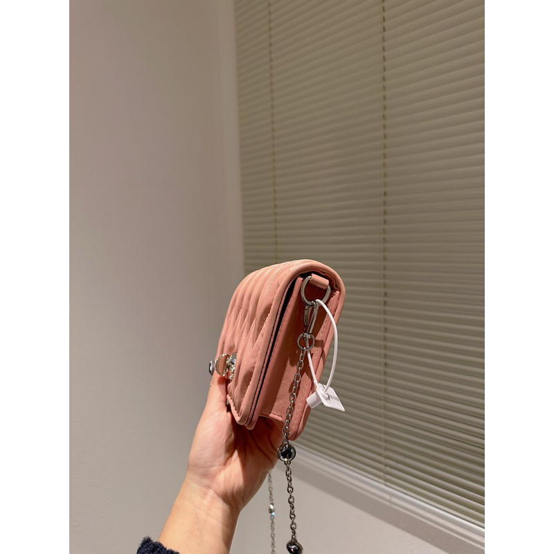 Túi đeo chéo MiuMiu da cừu cực mềm full box pink