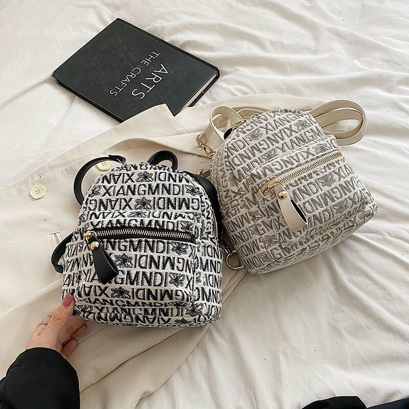 Balo mini chữ M du lịch, balo thời trang mini phong cách hàn quốc