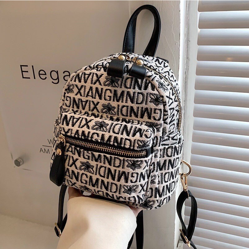 Balo mini chữ M du lịch, balo thời trang mini phong cách hàn quốc