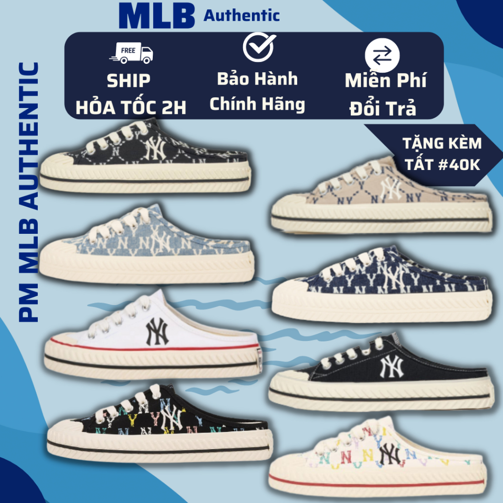 Giày sục MLB mule chính hãng nhiều mẫu,hàng new real 100% giá học sinh