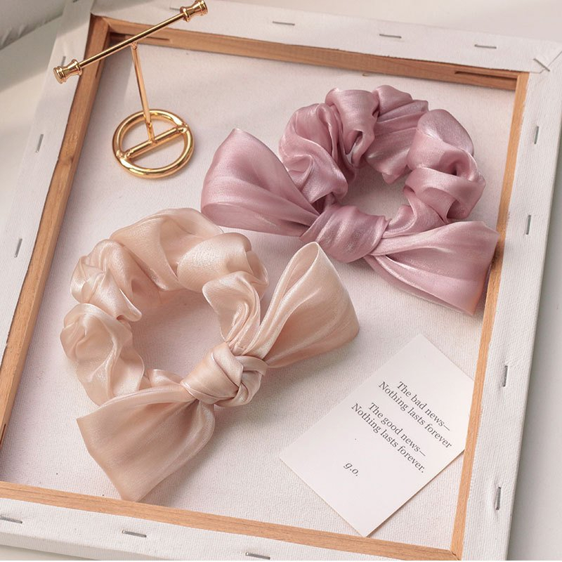 Dây buộc tóc thắt nơ lụa oganza cho nữ phong cách hiện đại ROLIA