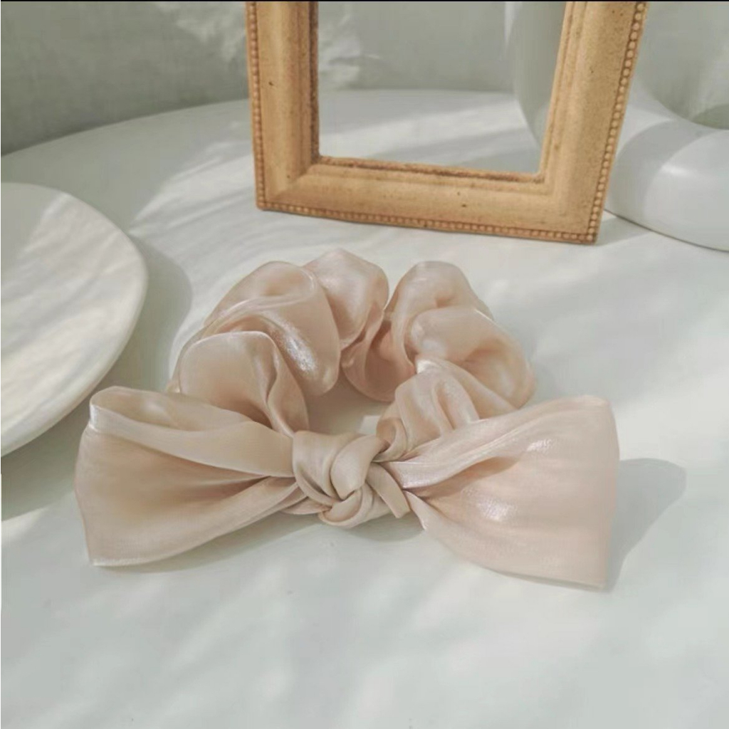 Dây buộc tóc thắt nơ lụa oganza cho nữ phong cách hiện đại ROLIA