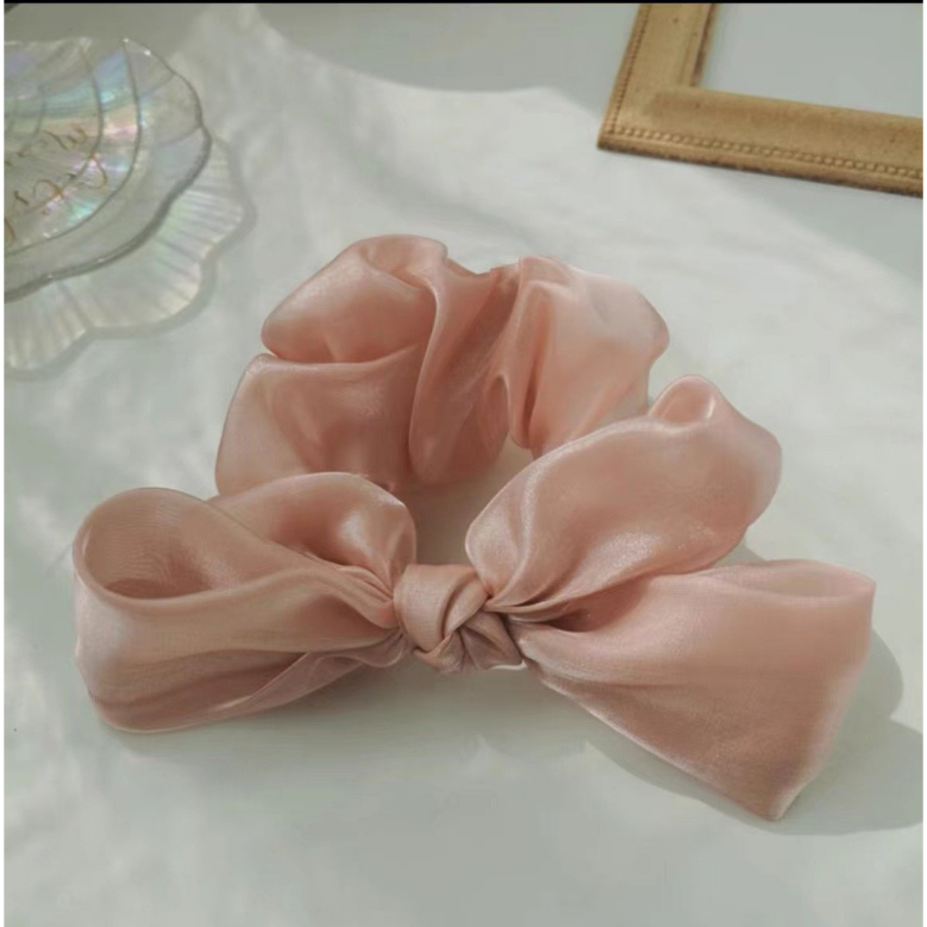 Dây buộc tóc thắt nơ lụa oganza cho nữ phong cách hiện đại ROLIA