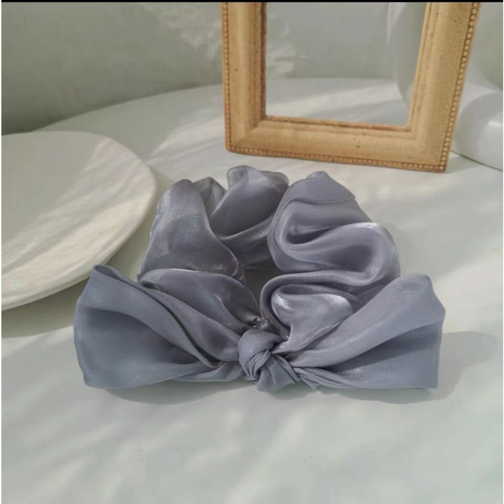 Dây buộc tóc thắt nơ lụa oganza cho nữ phong cách hiện đại ROLIA