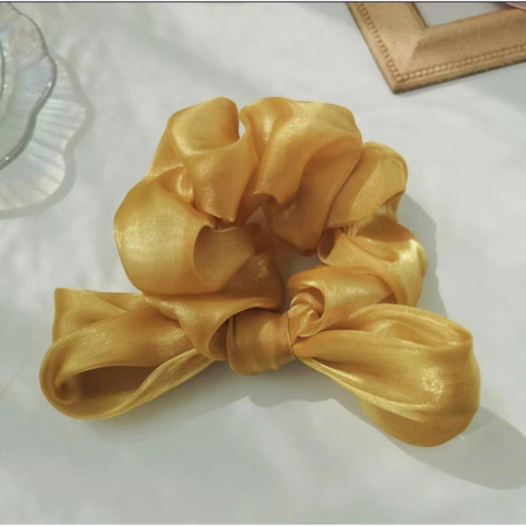Dây buộc tóc thắt nơ lụa oganza cho nữ phong cách hiện đại ROLIA