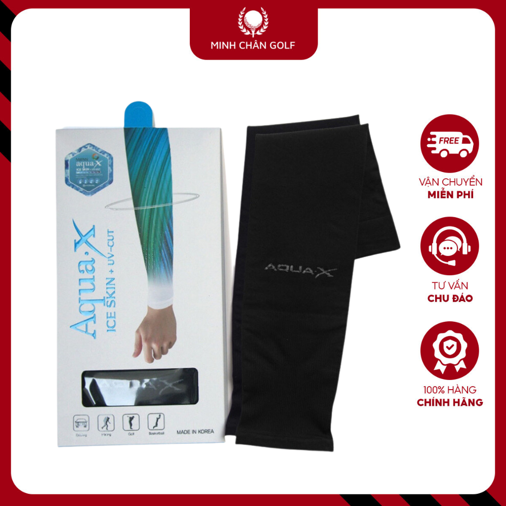 Ống Tay Chống Nắng Hàn Quốc Chính Hãng AquaX Ice Skin- UV Cut Arm Sleeve