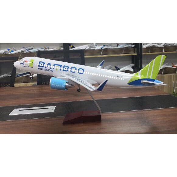 Mô hình máy bay Bamboo airways A320_LED