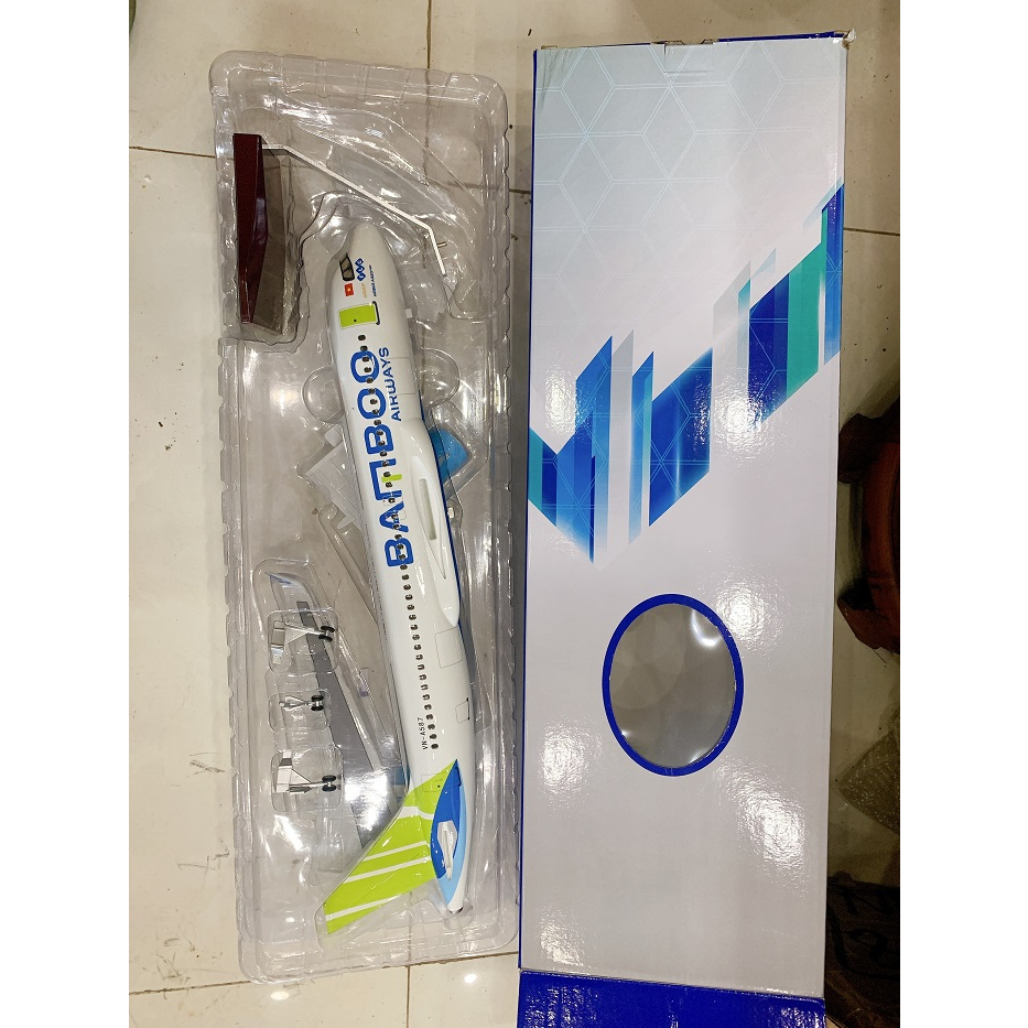 Mô hình máy bay Bamboo airways A320_LED