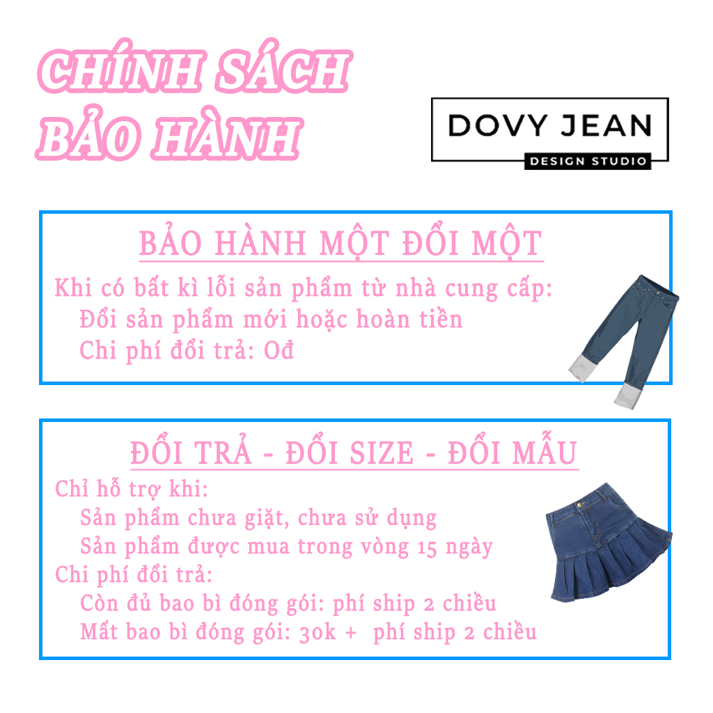 Quần đùi DOVYJEAN quần bò lưng cao thiết kế siêu cá tính Q.83074