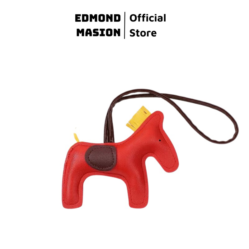 Móc khoá ngựa EDMOND MASION MONOGRAM treo balo charm ngựa phụ kiện gắn trang trí balo túi xách