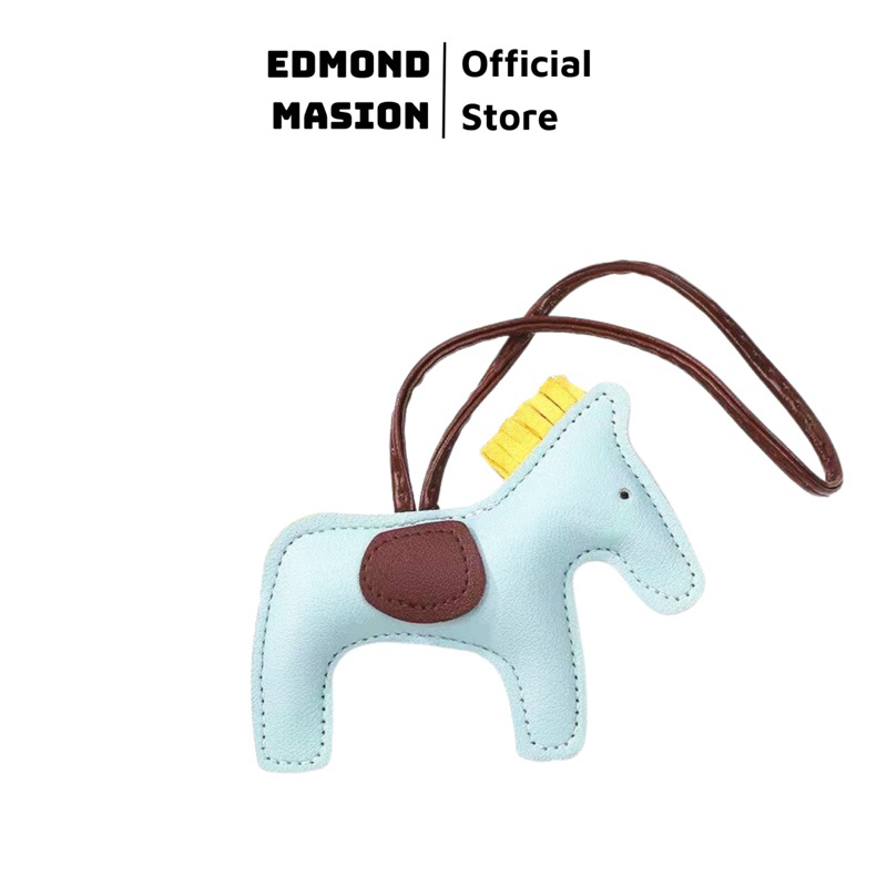 Móc khoá ngựa EDMOND MASION MONOGRAM treo balo charm ngựa phụ kiện gắn trang trí balo túi xách