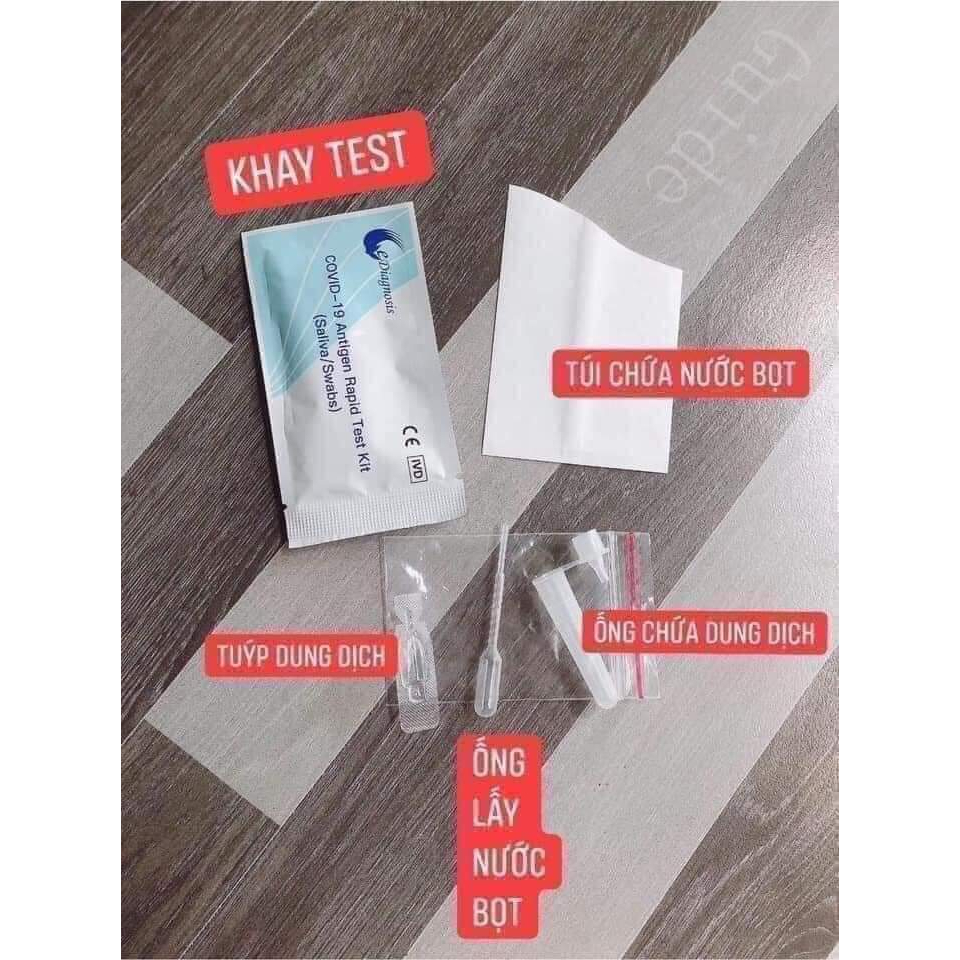 Một bộ kit test nhanh covid tại nhà bằng nước bọt và dịch mũi 2in1 theo công nghệ Đức  | Antigen Rapid EDiagnosis Wuhan