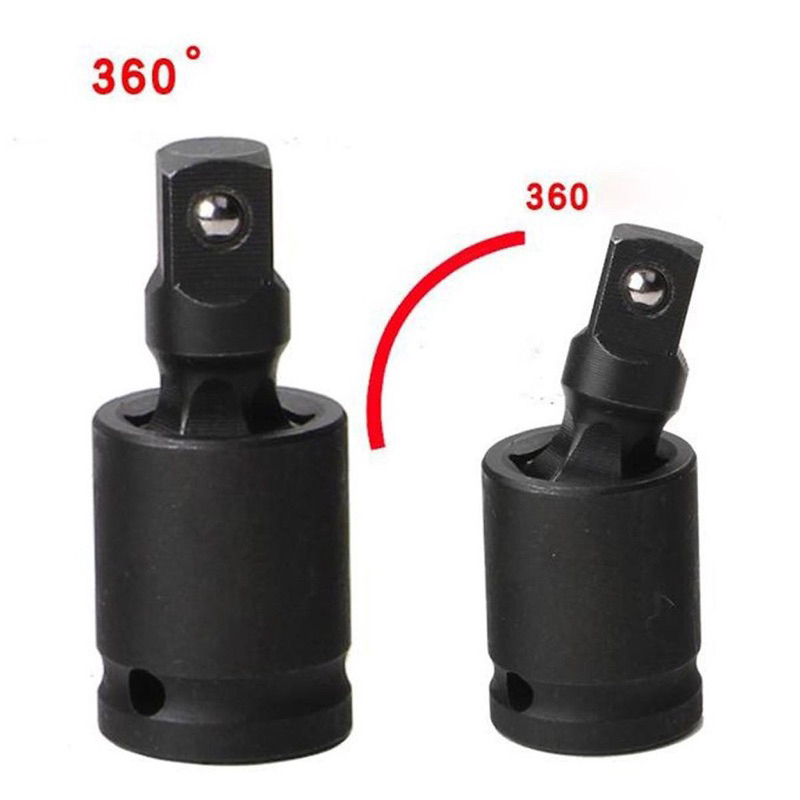 Đầu nối lắt léo hệ 1/2 inch KAPUSI, xoay 360 độ thép đen