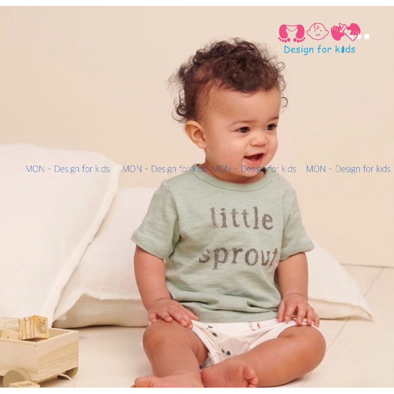 (Size 12m) Áo cộc tay Little..Co của Lau.rend.Conrad hàng xuất vải cotton xước cao cấp cho bé trai và bé gái