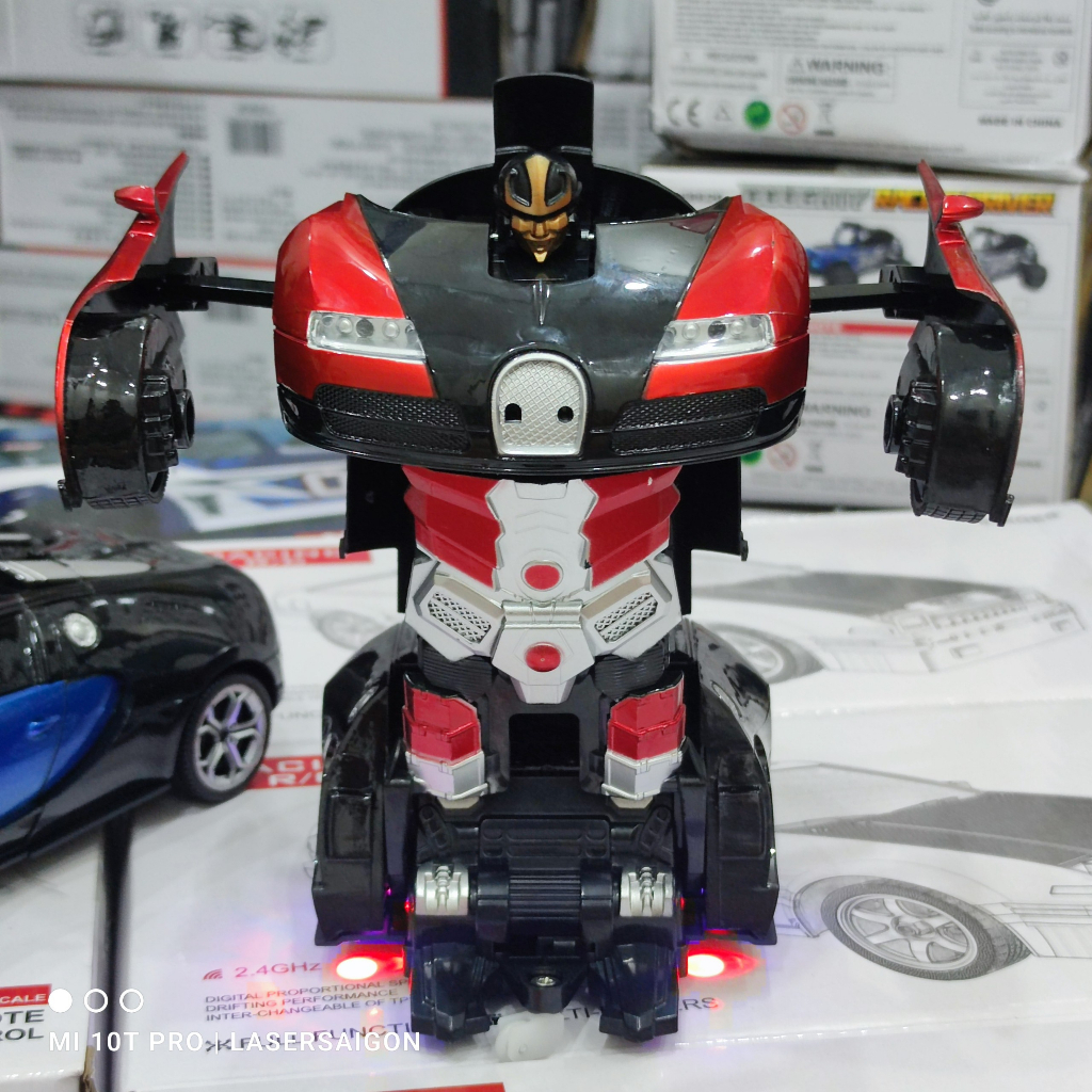Xe đồ chơi biến hình, xe điều khiển từ xa, xe biến hình robot, xe robot biến hình siêu đẹp, có pin sạc