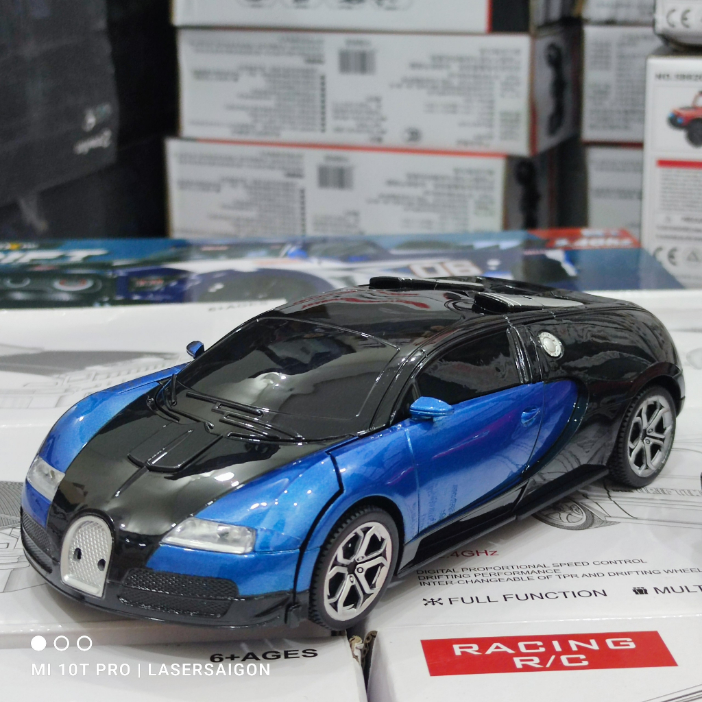 Xe đồ chơi biến hình, xe điều khiển từ xa, xe biến hình robot, xe robot biến hình siêu đẹp, có pin sạc