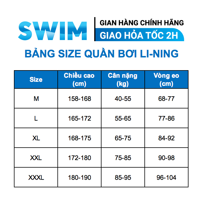 Quần Bơi Nam LINING Chuyên Nghiệp Quần Bơi LINING Cho Nam Quần Bơi Cho Nam LINING