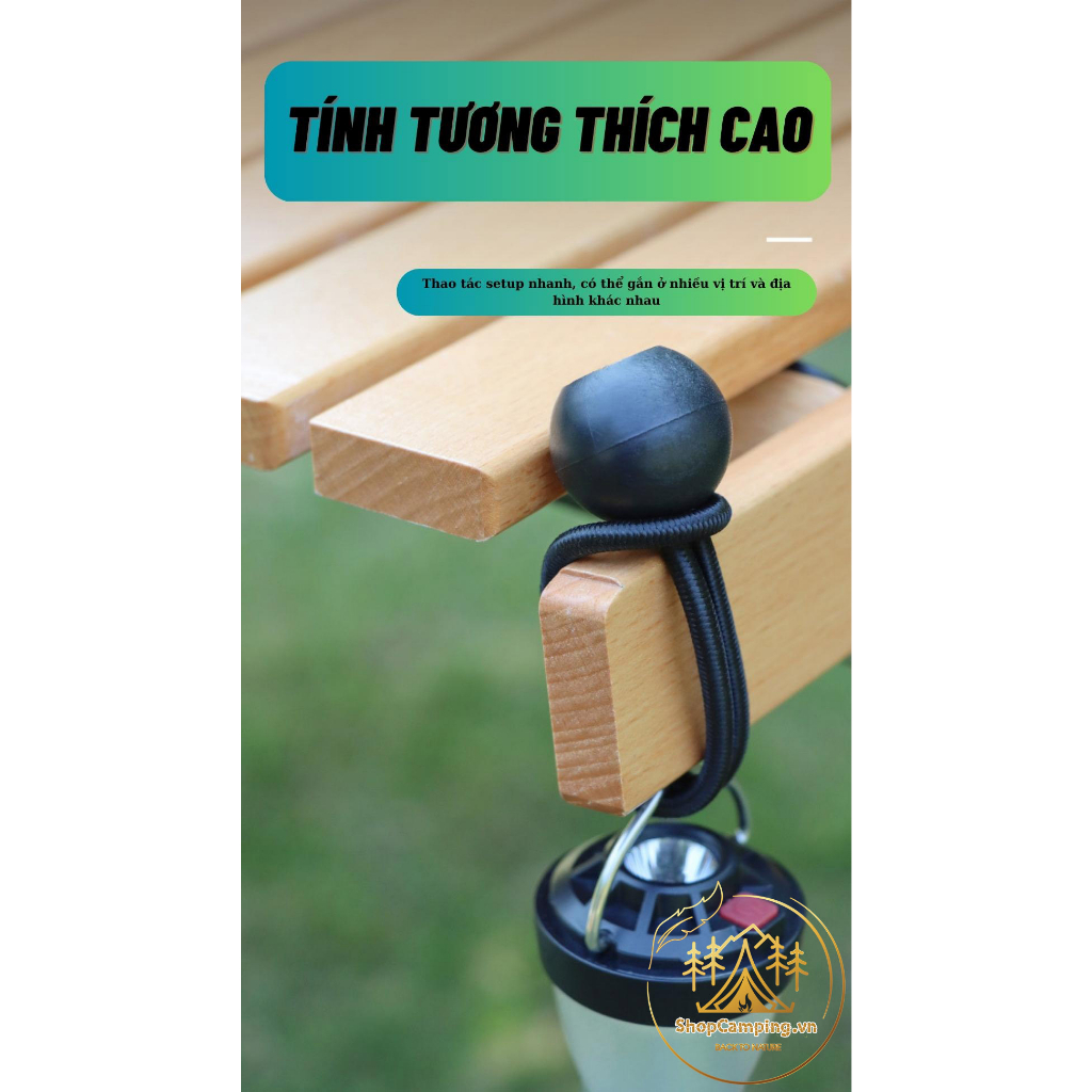 Combo 5 dây thun buộc đồ Ball Bungee đa năng, dây cột đồ cắm trại dã ngoại, du lịch - Camping VietNam
