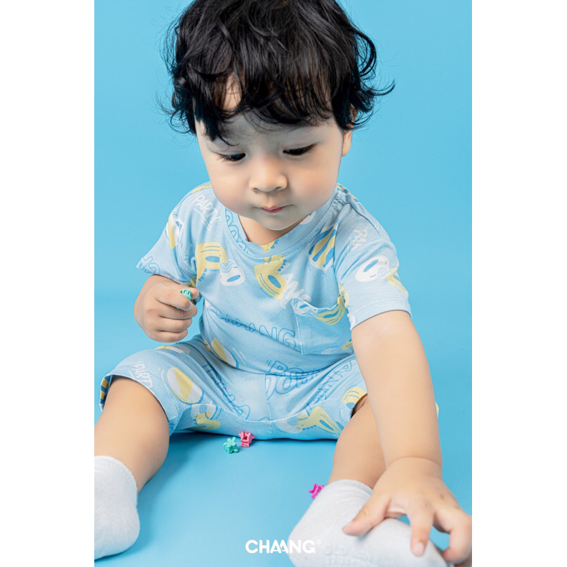 Chaang bộ cộc túi ngực bé trai, bộ ba lỗ nơ vai bé gái SS23