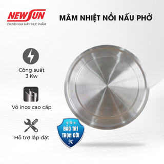 Mâm nhiệt nồi nấu phở NEWSUN- Inox cao cấp- Nhập Khẩu Chính Hãng